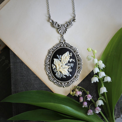 Lily of the Valley Cameo Necklace