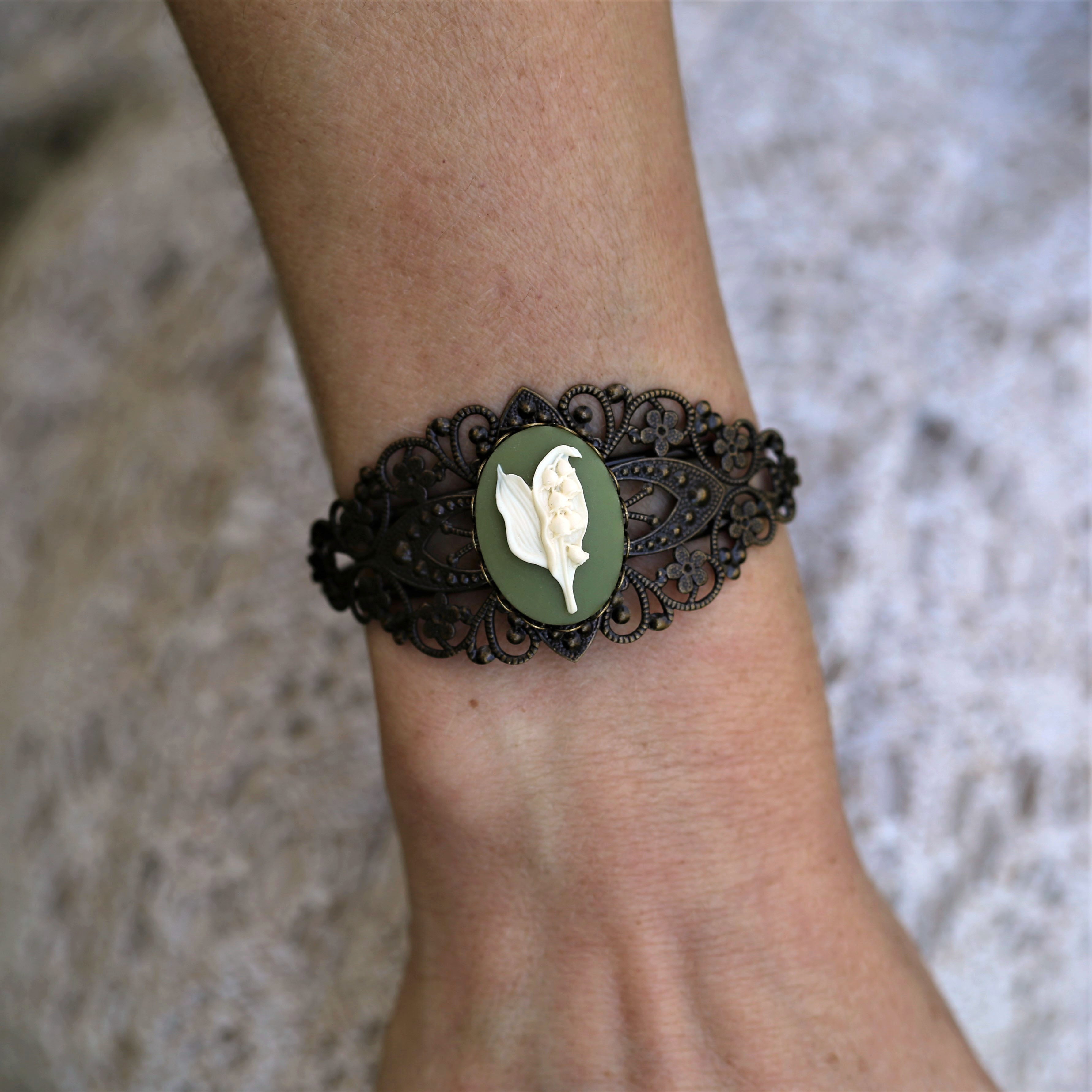 Lily of the Valley Cuff Bracelet