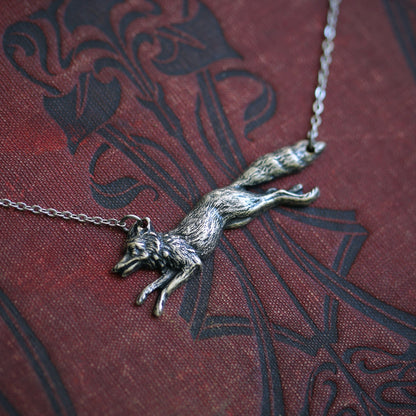 Brass Fox Pendant Necklace