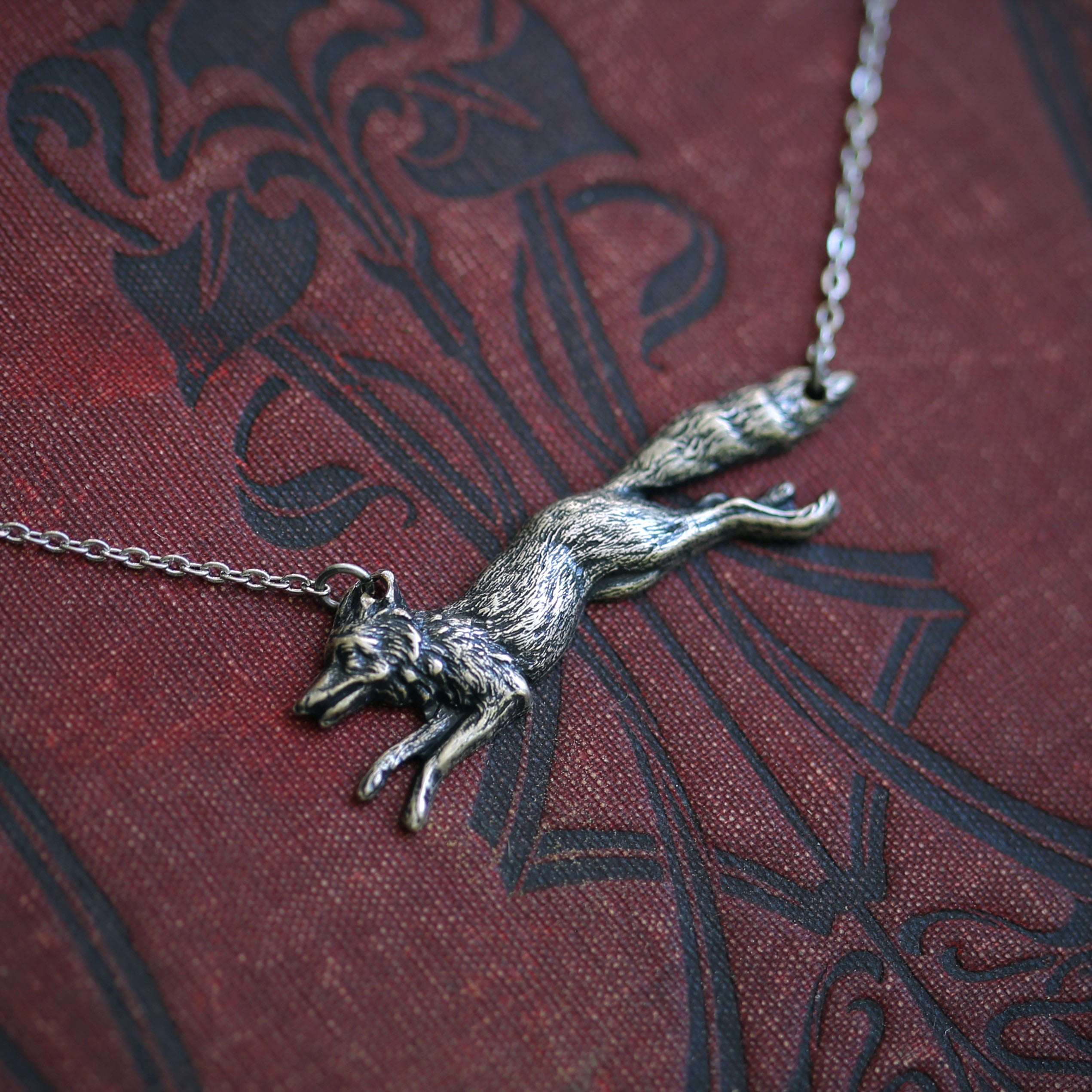 Fox pendant deals silver