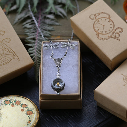 Small Silver Filigree Compass Necklace