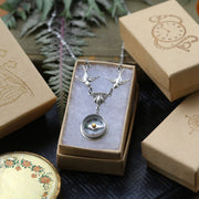 Medium Silver Filigree Compass Necklace
