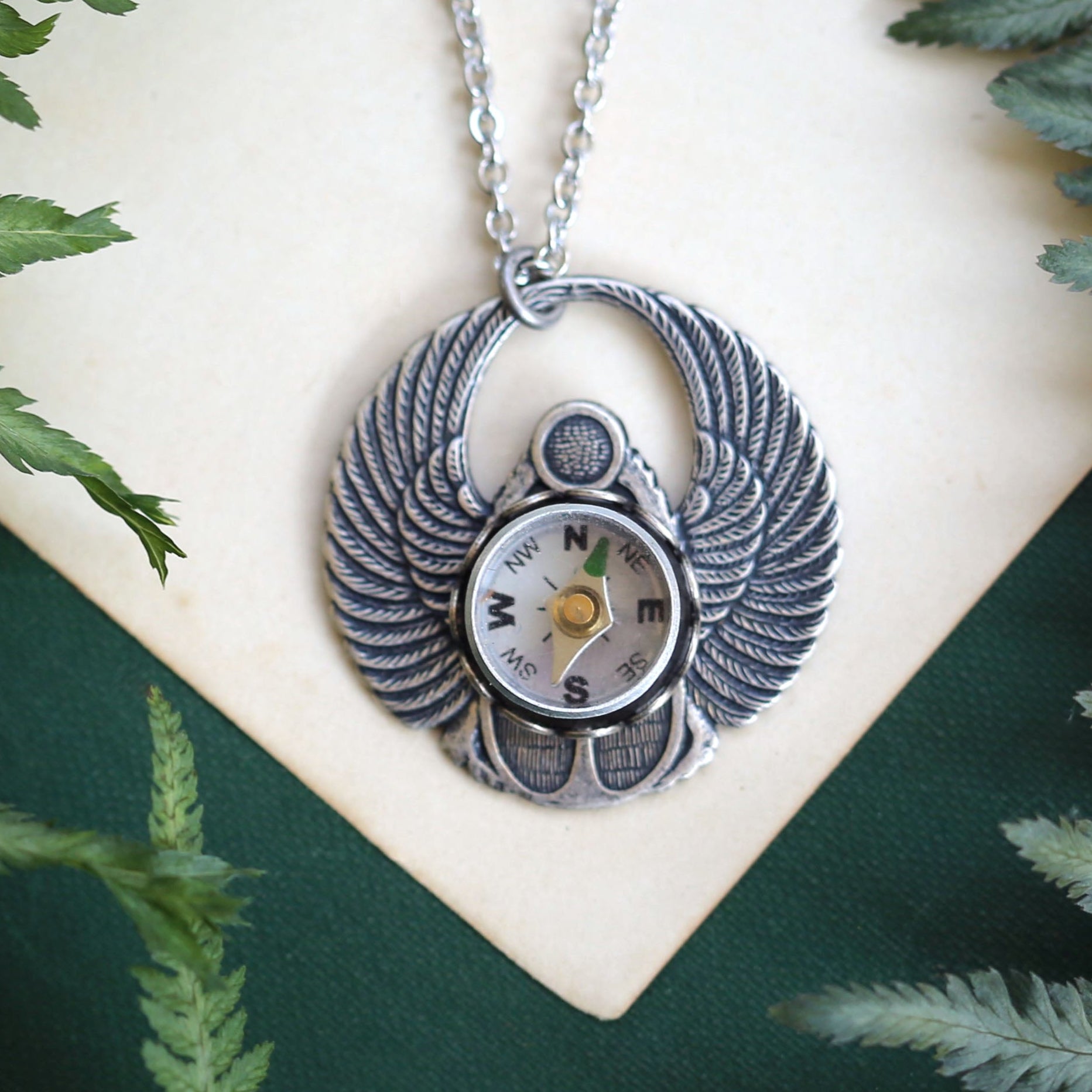 Scarab Compass Necklace