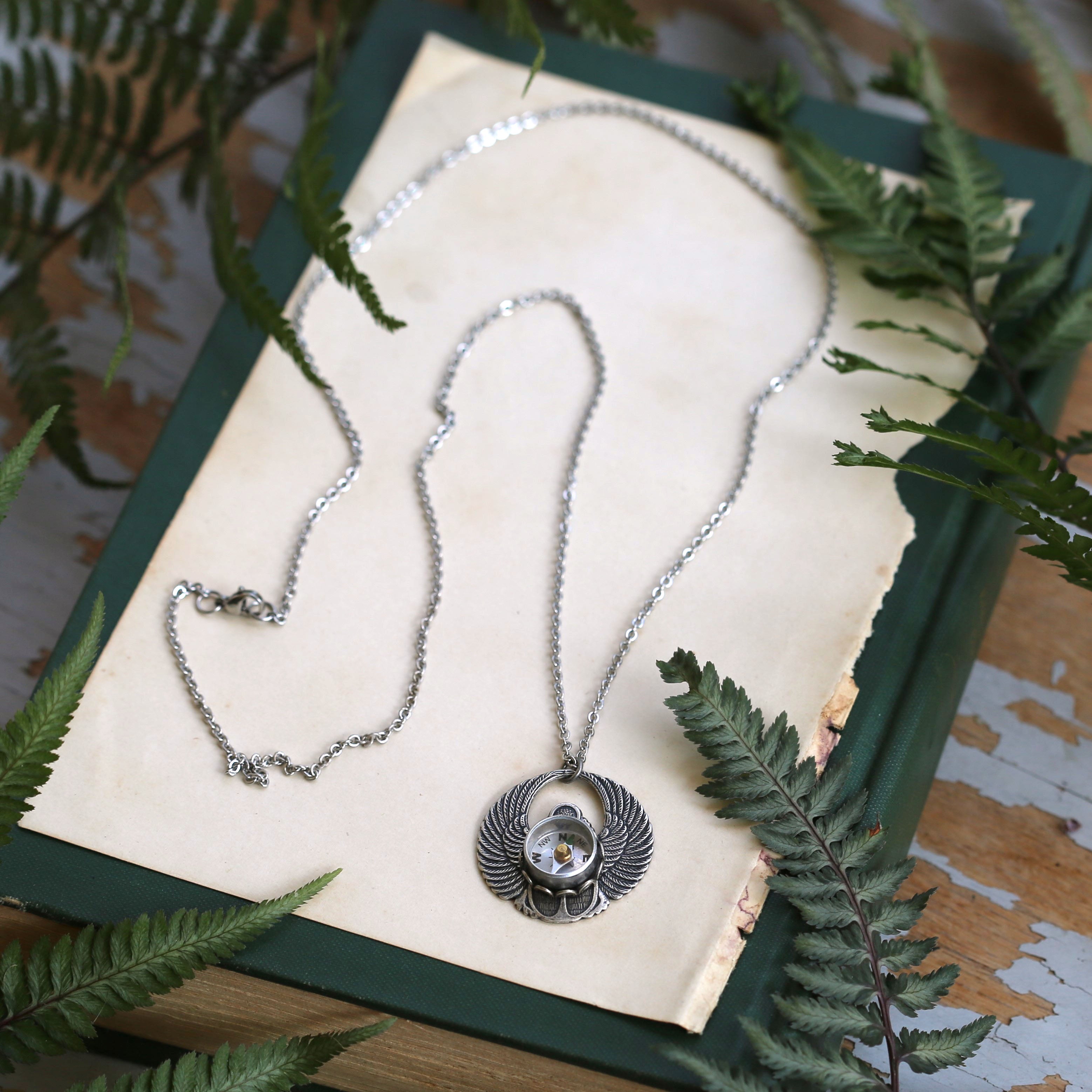 Scarab Compass Necklace