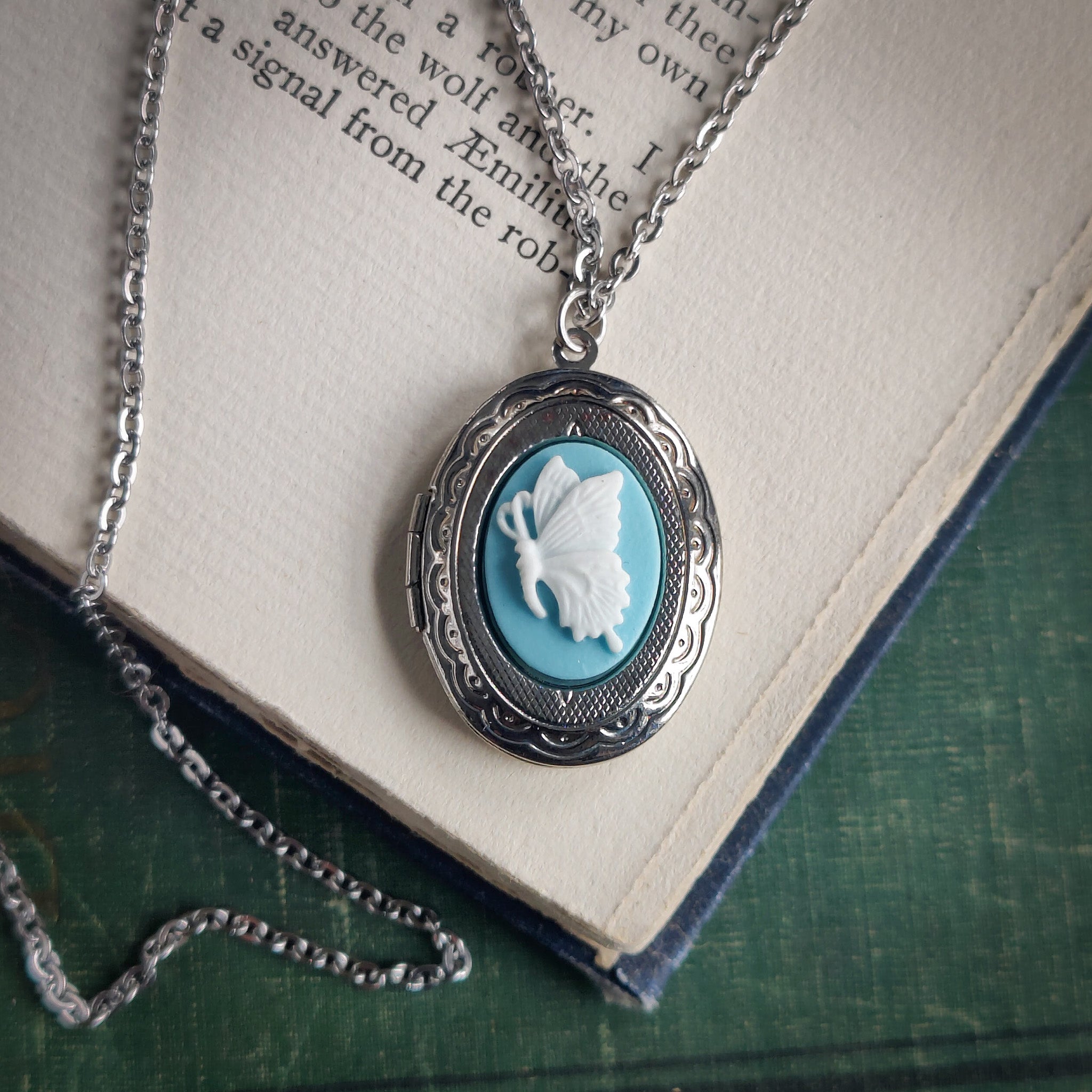 Butterfly Cameo Locket