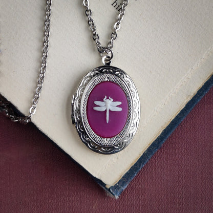 Dragonfly Cameo Locket