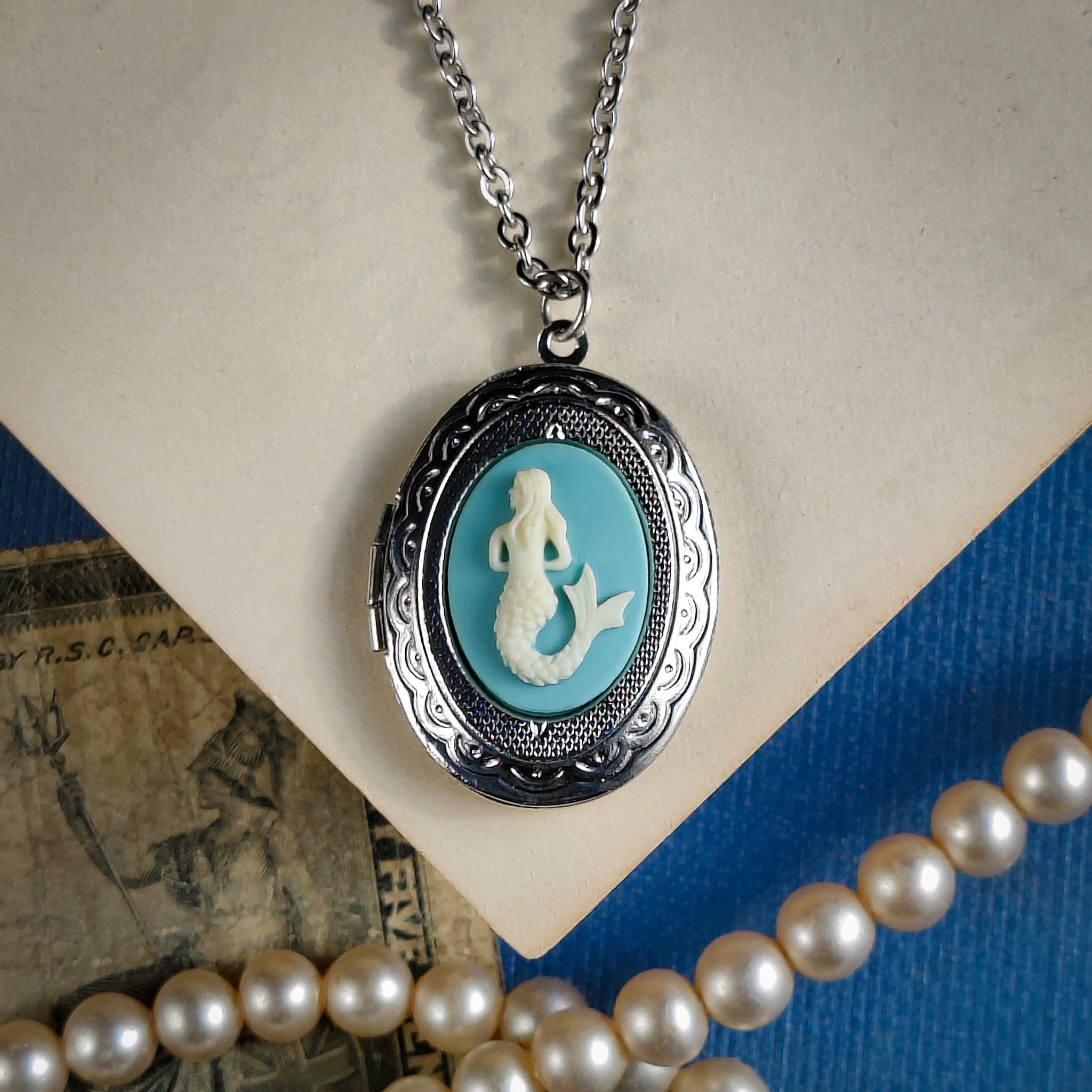 Mermaid Cameo Locket