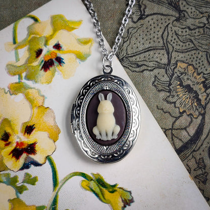 Rabbit Cameo Locket