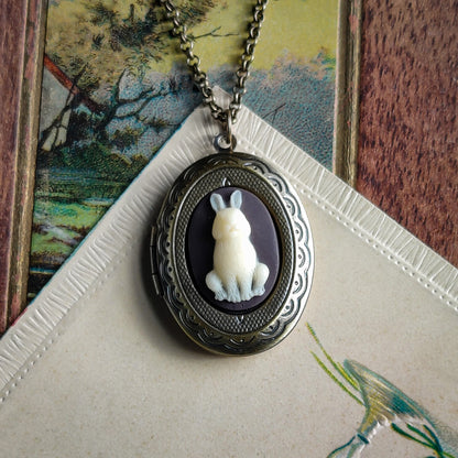 Rabbit Cameo Locket