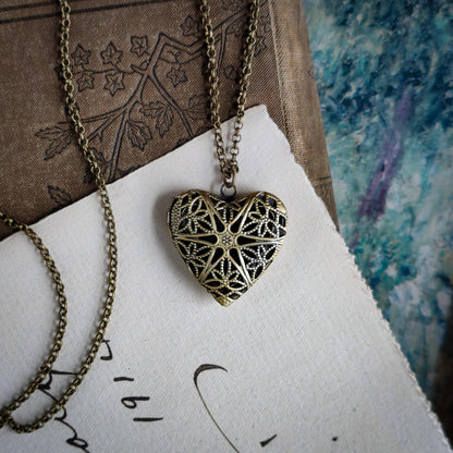 Venetian Lace Heart or Circle Lockets