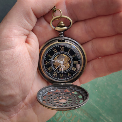 Venetian Net Mechanical Watch in Antique Brass, Silver, or Gunmetal