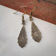 The Medieval Garden Earrings in Antiqued Silver or Brass