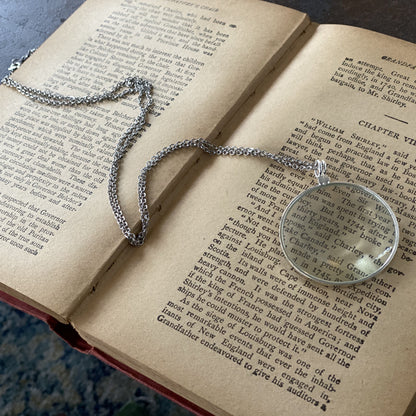 Silver Victorian Monocle Necklace