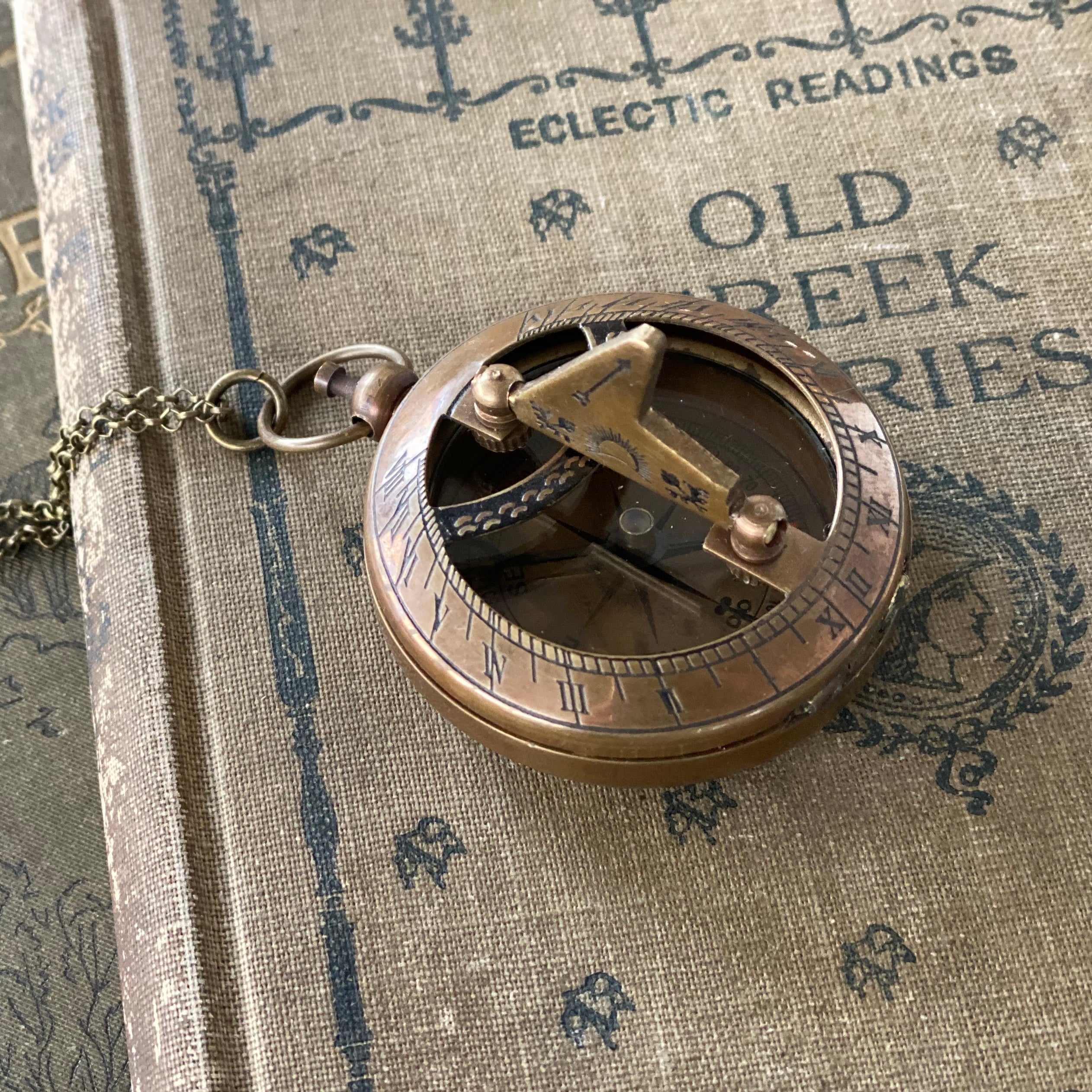 Combination Sundial and Compass