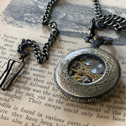 Time Lord Mechanical Pocket Watch - Pocket Chain or Necklace