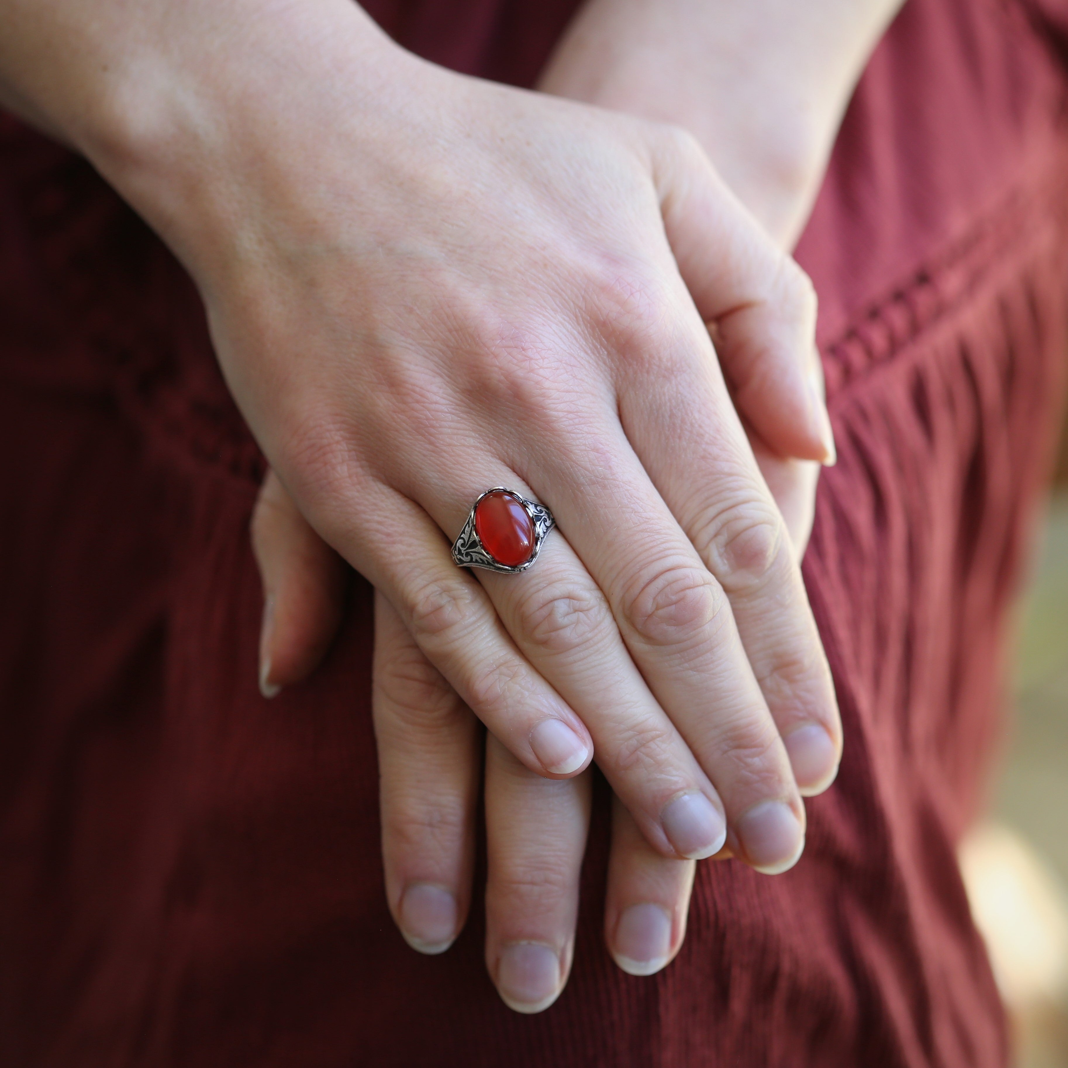 Orange Stone Ring