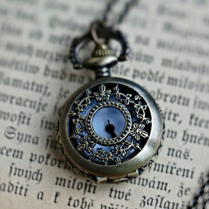 Gardener Vintage Brass Pocket Watch Necklace - Choose a Style