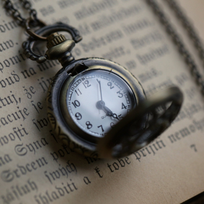 Brass Pocket Watch Necklace