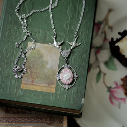 Victorian Rose Cameo Necklace