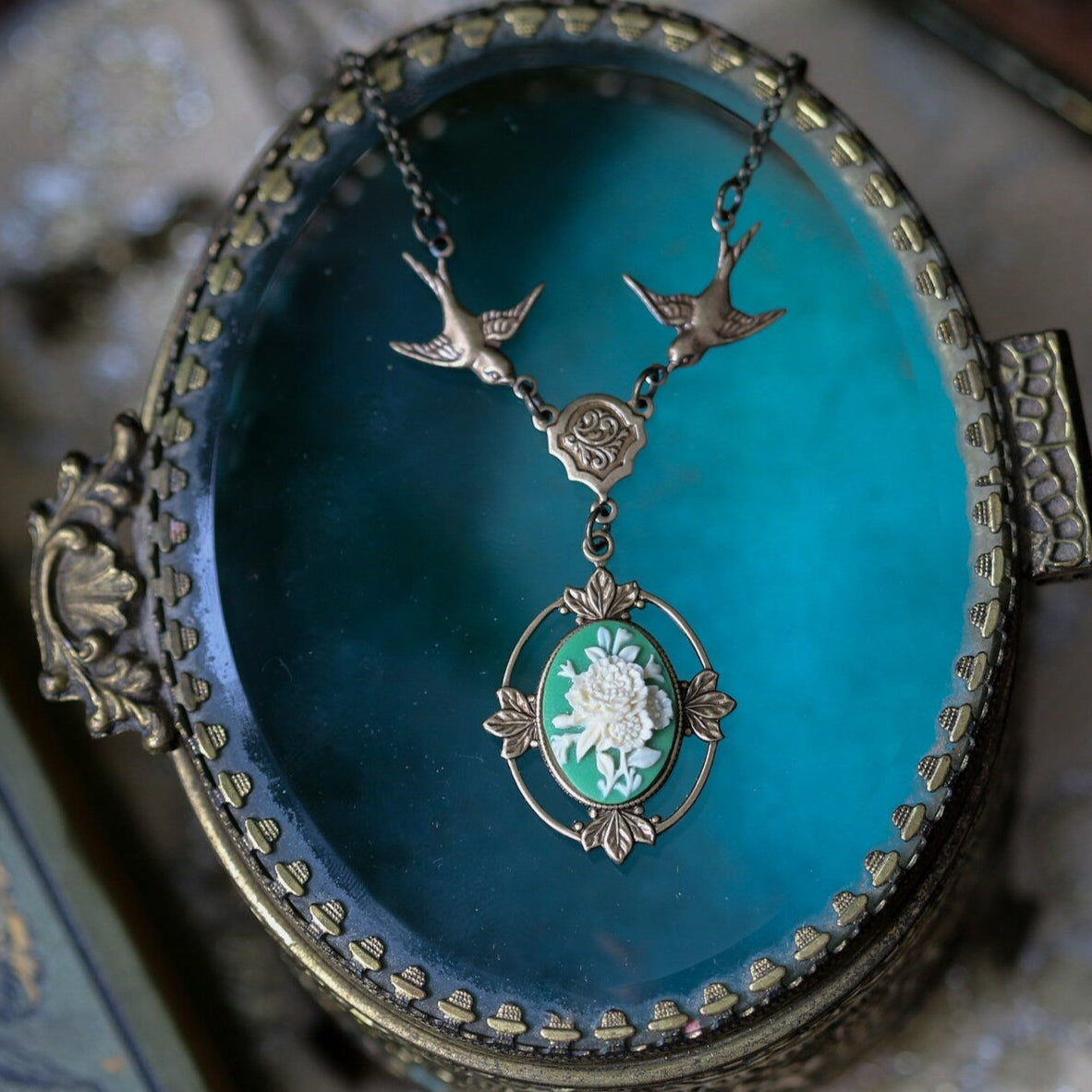 Bouquet Cameo Necklace