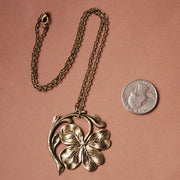 Irish Shamrock Necklace in Silver or Brass