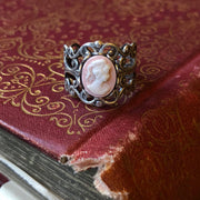 Pink Lady Cameo Ring