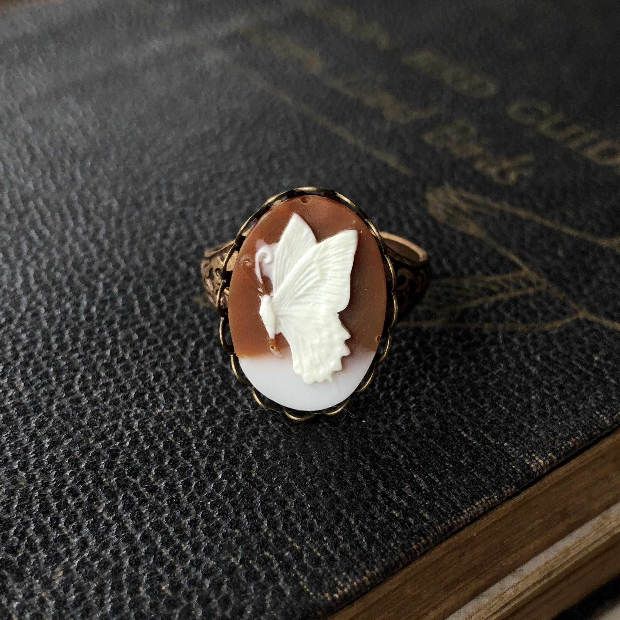 Butterfly Cameo Rings