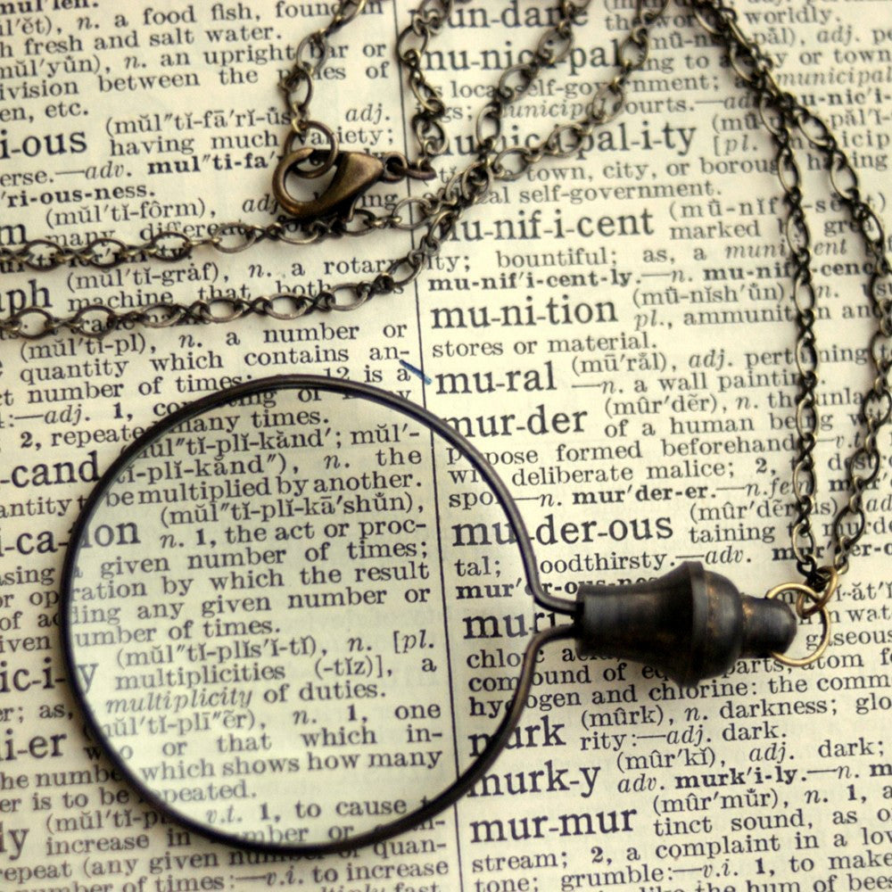 Simple Monocle Necklace - Brass or Silver