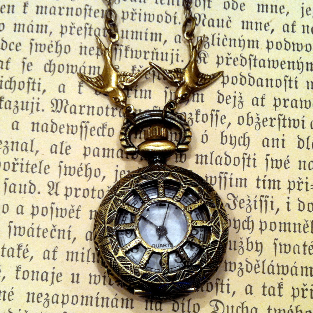 Brass Pocket Watch Necklace number 2