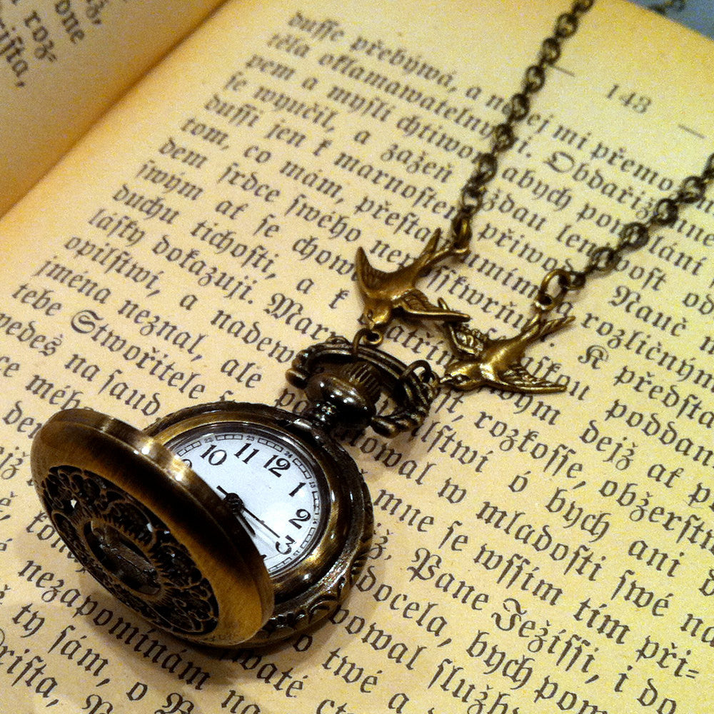 Brass Pocket Watch Necklace number 4