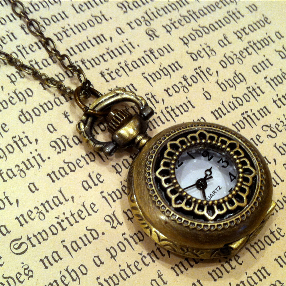 Brass Pocket Watch Necklace number 3