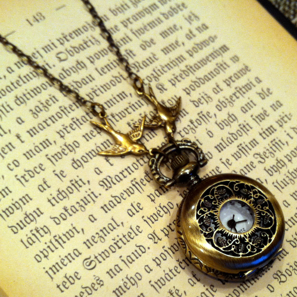 Brass Pocket Watch Necklace number 4