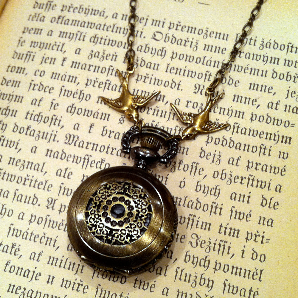 Brass Pocket Watch Necklace number 8