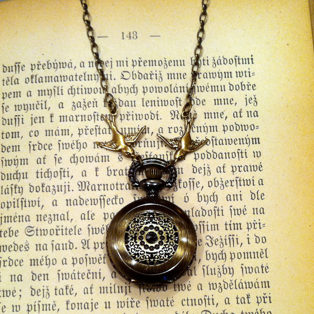 Brass Pocket Watch Necklace number 8