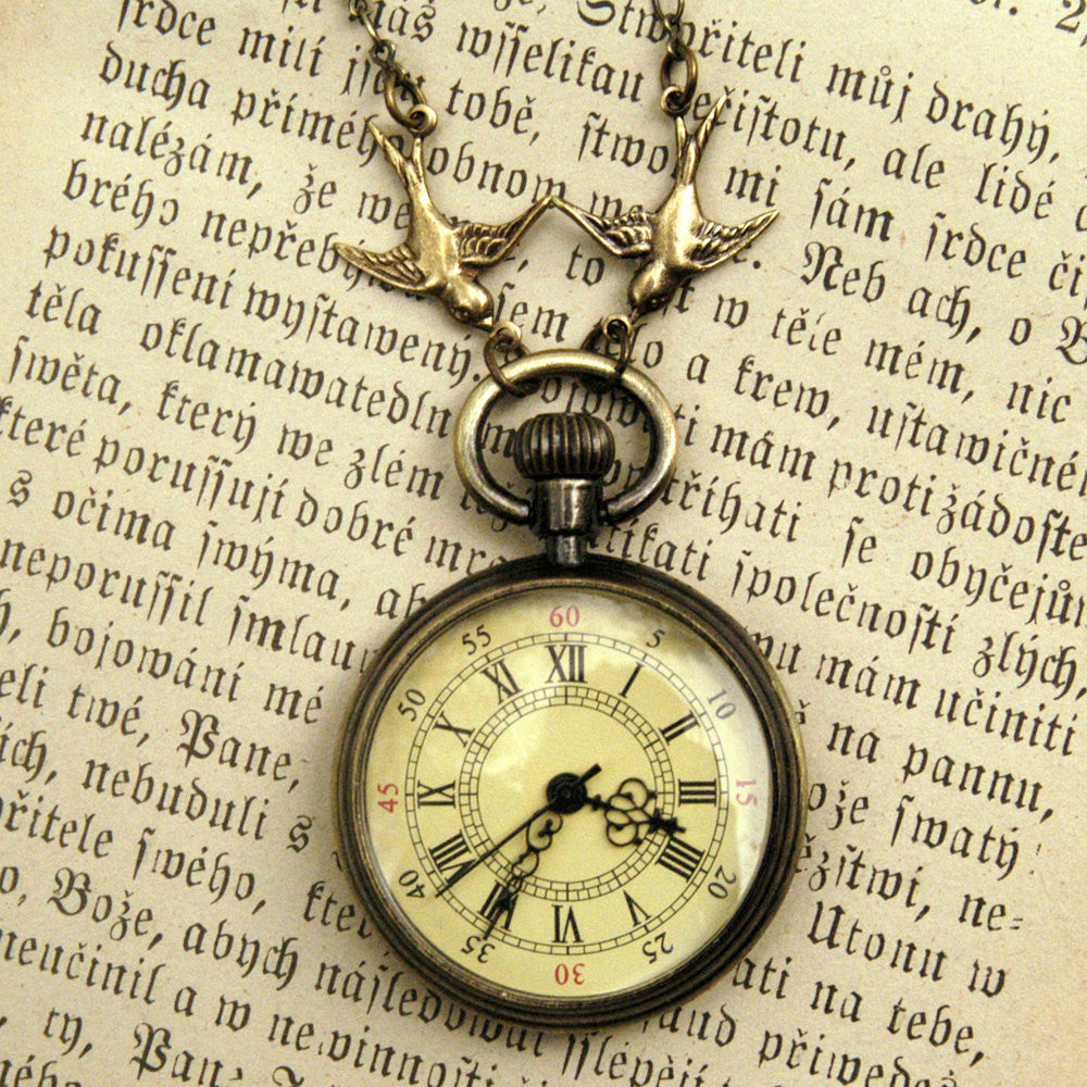 Brass Pocket Watch Necklace number 10