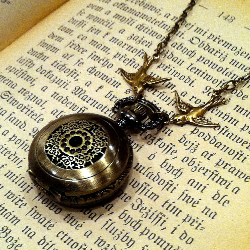 Brass Pocket Watch Necklace number 8