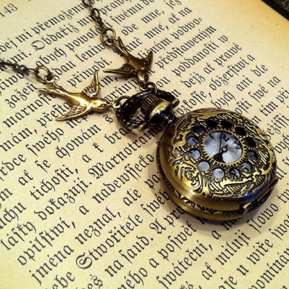 Brass Pocket Watch Necklace number 9