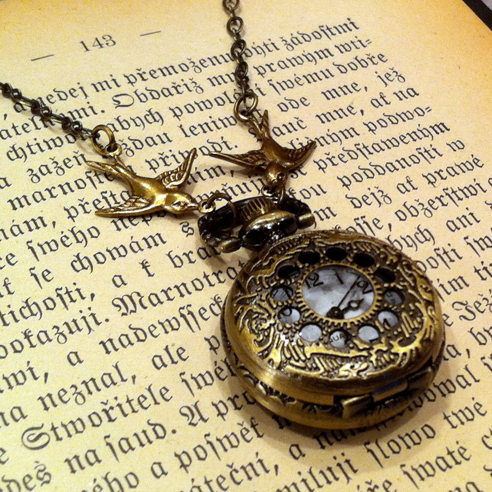 Brass Pocket Watch Necklace number 9