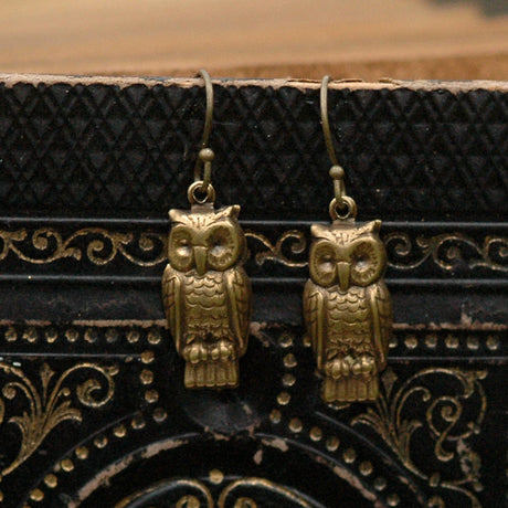 Retro Owl Earrings or Necklace