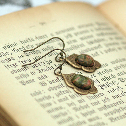 Bronze Unakite Earrings