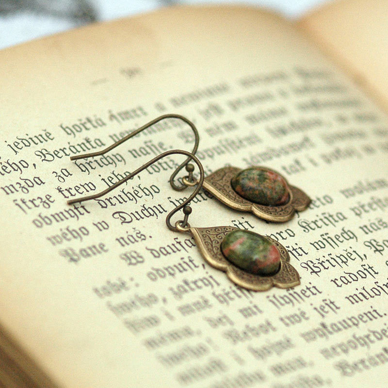 Bronze Unakite Earrings