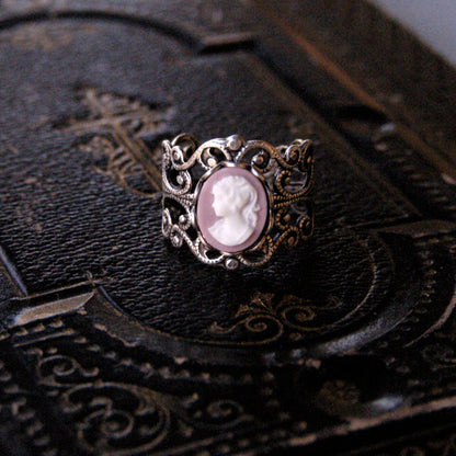 Pink Lady Cameo Ring