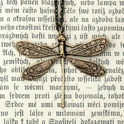 Victorian Dragonfly Necklace- Antiqued Brass