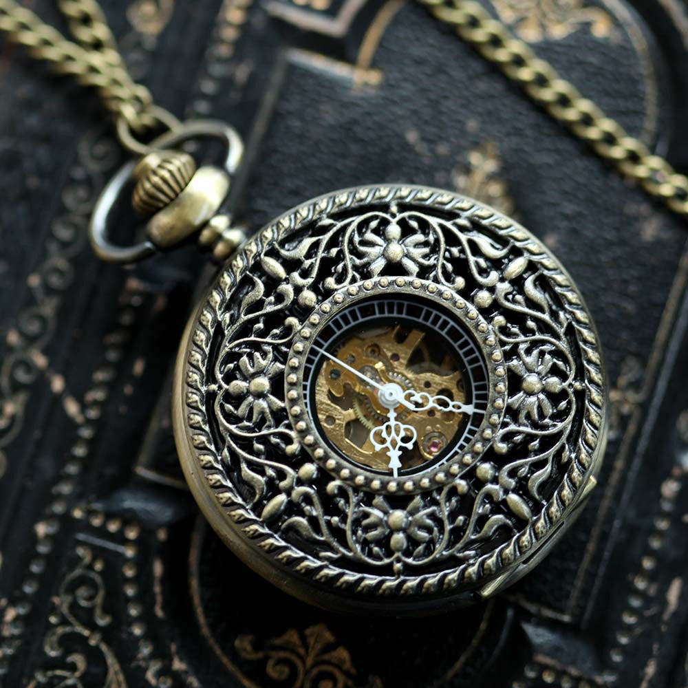 Mechanical Pocket Watch on Fob or Necklace Chain