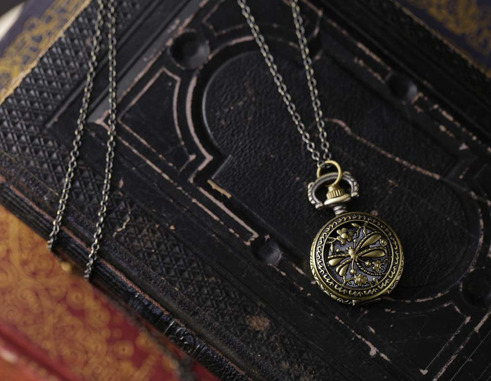 Brass Pocket Watch Necklace number 11