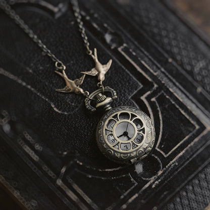 Battery Operated Pocket Watch Necklace