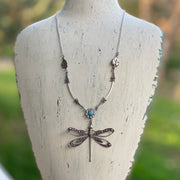 Filigree Dragonfly Pendant Necklace