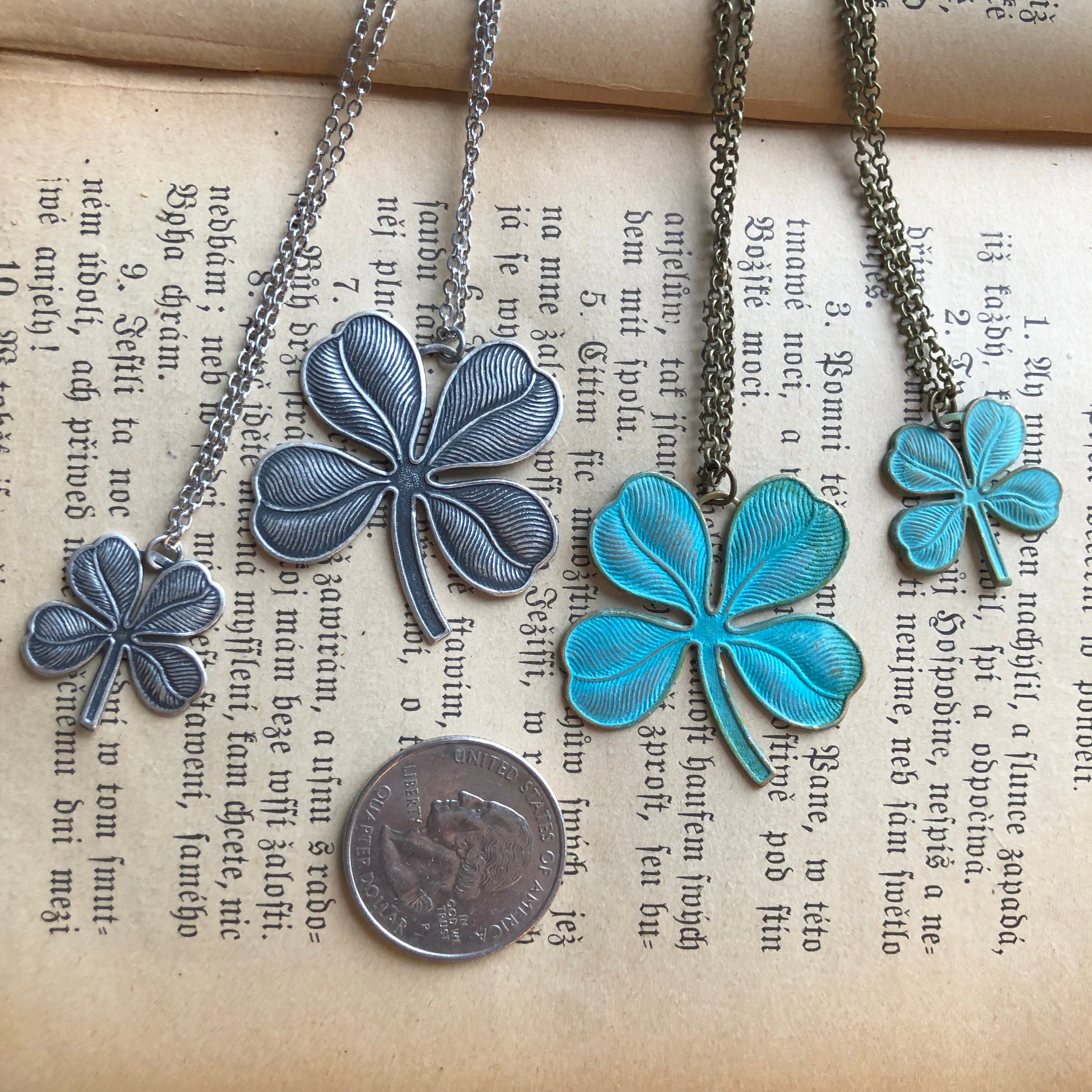 Shamrock Necklace- Pick a Size and Color