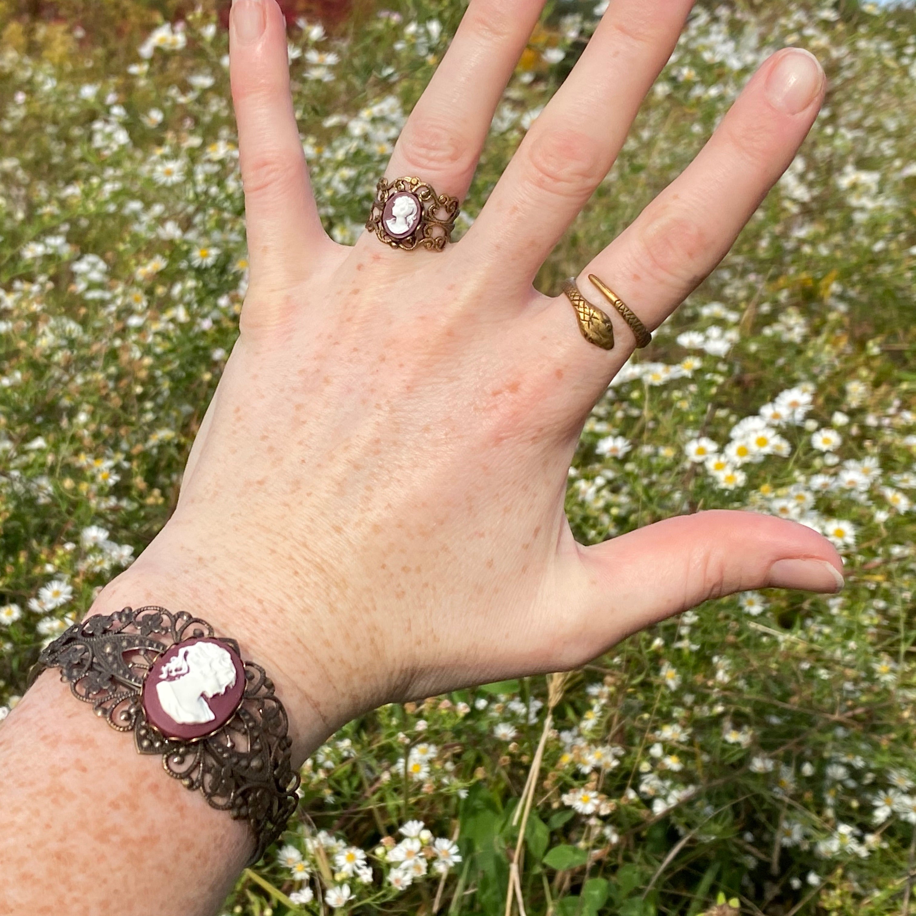 Lady Cameo Cuff Bracelet