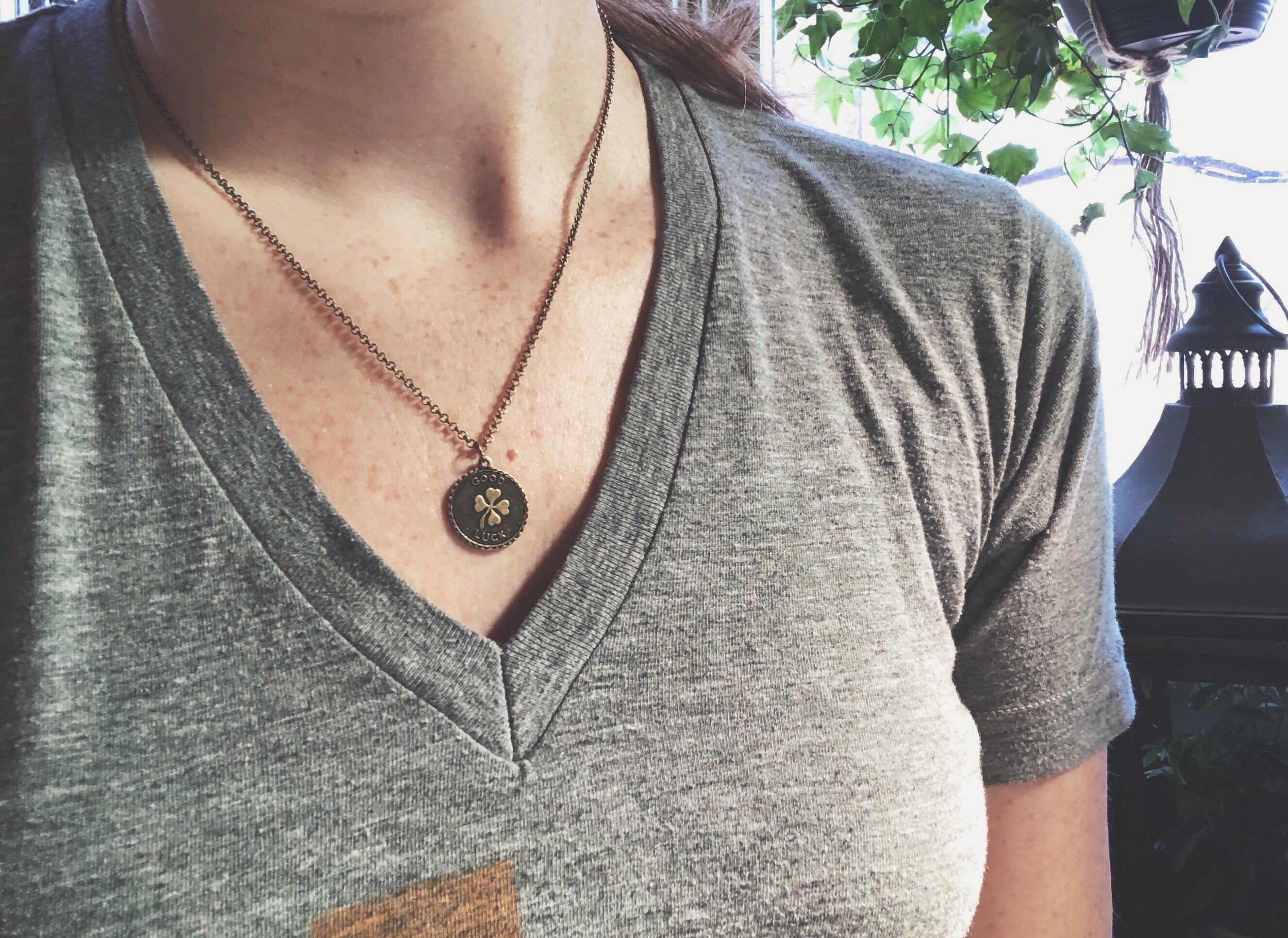 Going Steady Charm Necklace in Antiqued Silver or Brass